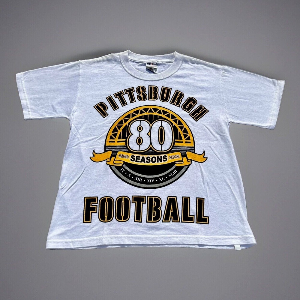 Vintage Pittsburgh Steelers 80th Season T-Shirt Youth Size 10/12